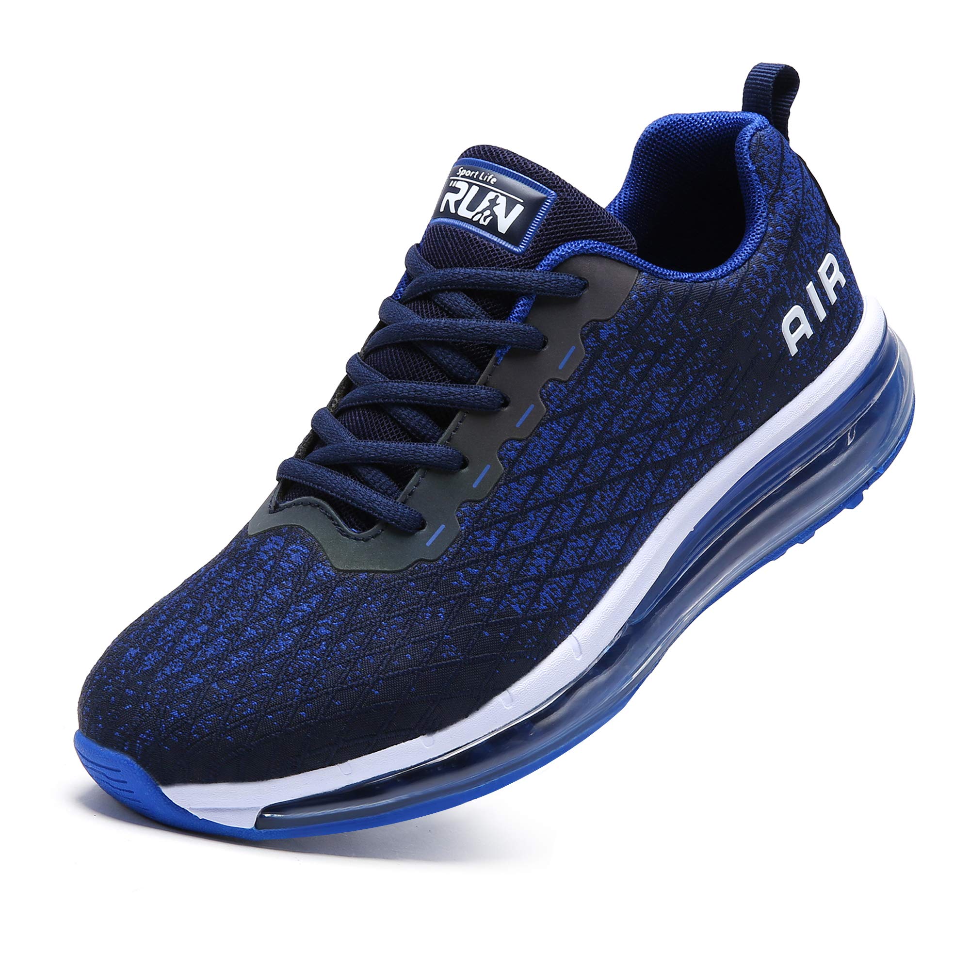 Azooken Mens Tennis Footwear Shoes Walking Casual Breathable Jogging Outdoor Sports Fitness Road Lightweight Trail Running Sneakers(8998 Blue 45)