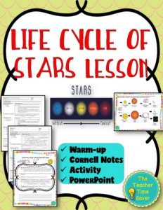 life cycle of stars- space lesson