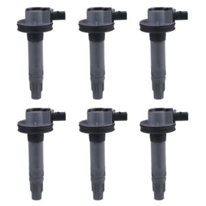 jdmon compatible with ignition coils ford lincoln edge, flex, f150, explorer, fusion, mustang, taurus, taurus x, mks, mkx, mkz 3.5l, 3.7l v6 2007-2017 - replaces 7t4e-12a375-ee, 7t4z12029e set of 6