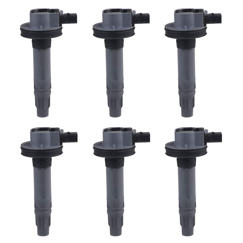 JDMON compatible with Ignition Coils Ford Lincoln Edge, Flex, F150, Explorer, Fusion, Mustang, Taurus, Taurus X, MKS, MKX, MKZ 3.5L, 3.7L V6 2007-2017 - Replaces 7T4E-12A375-EE, 7T4Z12029E Set of 6