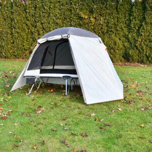 Timber Ridge 2 Person Quick Setup Full Fly Cot Tent, Tan, 80"X50"X47" (WF-7447)