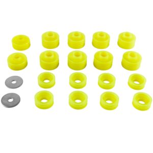 KF04050BK Body Mount Bushing Kit Compatible with Ford F250 F350 Super Duty 1998-2018 2WD 4WD Polyurethane Body Mounts (Yellow)