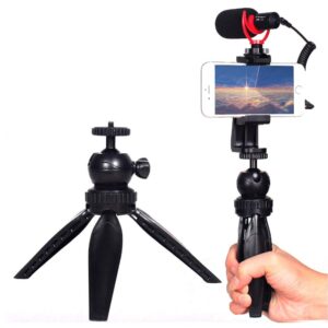 Vitopal VM-i2 Universal Video Microphone Kit for Smartphones, DSLR Camera, Vlogging, Recording Music, Live Streaming (VM-i2=VM-i1+Tripod Kit)