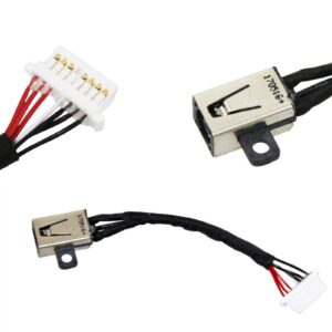 GinTai DC Power Jack with Cable for Dell in-spiron 7586 7786/15 (7590)/ 2-in-1 7778 7779 7386/13 7390 2-in-1/15 7586 17 7786/7791 2-in-1/Series Laptop 06VV22 ND3N8 0ND3N8 450.0EZ0A.0011