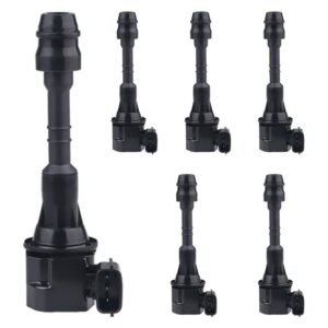 jdmon ignition coils pack compatible with nissan altima frontier maxima pathfinder murano quest infiniti qx4 i35 replaces 222488j115 224488j111 22448-8j11c uf-349 3.5l 4.0l v6 coil pack