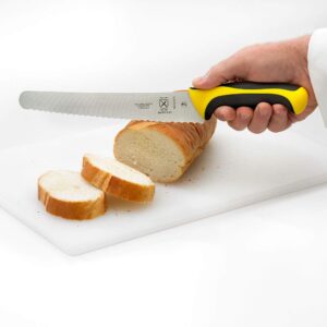 Mercer Culinary Millennia Colors Bread Knife, 10-Inch Wavy Edge Wide, Yellow