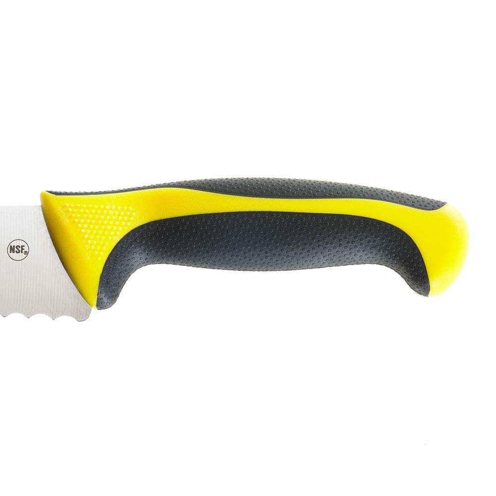 Mercer Culinary Millennia Colors Bread Knife, 10-Inch Wavy Edge Wide, Yellow