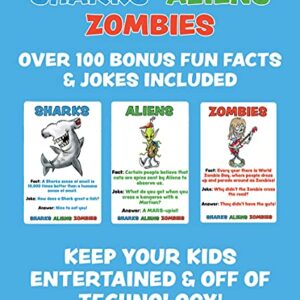 TheGag Sharks Aliens Zombies: Fun Card Game for Kids Played Like Rock Paper Scissors War for Family Game Night Gift Giving Stocking Stuffer