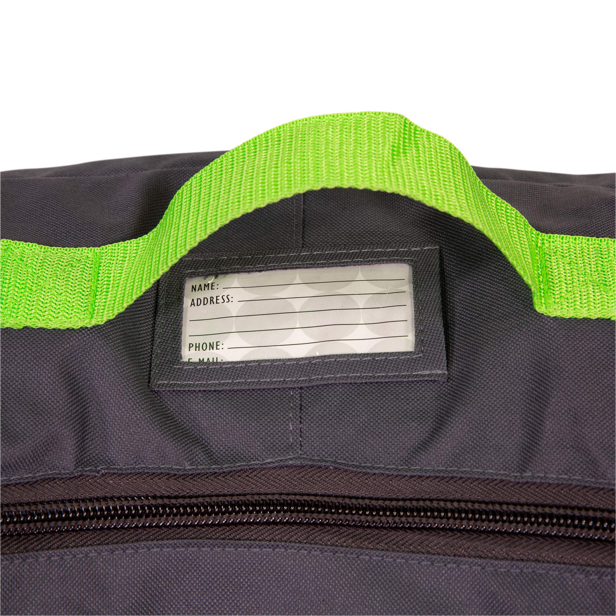 J.L. Childress Ultimate Backpack Padded Car Seat Travel Bag, Grey with Lime Trim, Grey/Lime Green