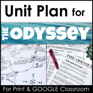 unit plan for the odyssey by homer - a complete novel study for print and online classrooms