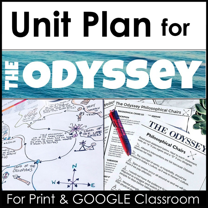 Unit Plan for The Odyssey by Homer - A Complete Novel Study for Print and Online Classrooms