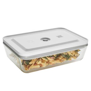 zwilling fresh & save large vacuum sealer container, casserole dish with lid, brownie pan, lasagna pan, pizza pan, 11.5 x 7.9 x 3.2-inch