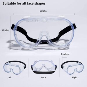 WSGG Medical Safety Goggles Fit Over Glasses for Men and Women, FDA Registered, Anti-Fog, Anti-Splash