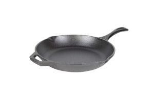 lodge chef collection 10 inch cast iron chef style skillet. seasoned and ready for the stove, grill or campfire. made from quality materials for a lifetime of sautéing, baking, frying and grilling