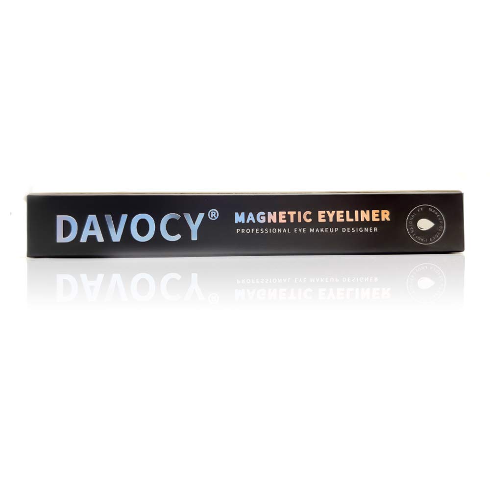 Davocy Magnetic Eyeliner for Magnetic Eyelashes, Strong Hold, Latex-Free, Waterproof Magnetic Eyeliner for Sensitive Eyes, No Glue Needed, Surper Large Capacity, 6ML 0.18OZ