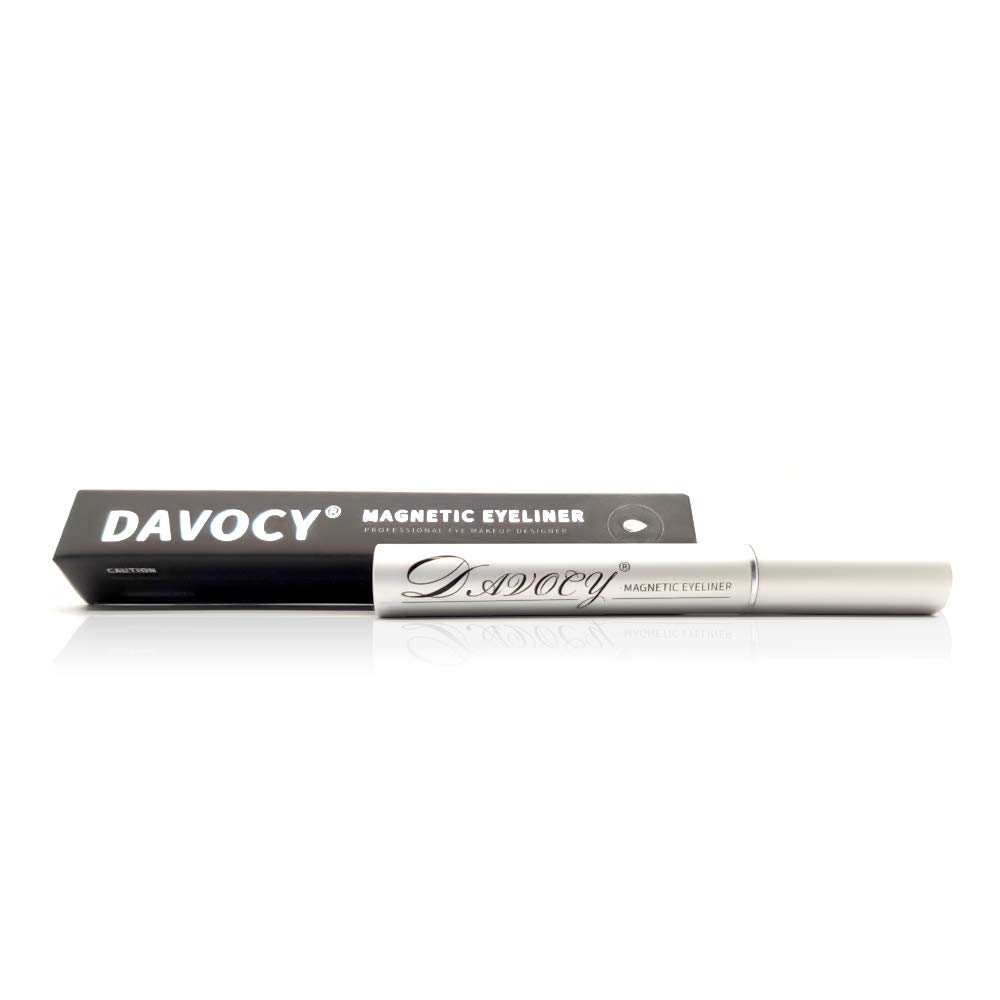 Davocy Magnetic Eyeliner for Magnetic Eyelashes, Strong Hold, Latex-Free, Waterproof Magnetic Eyeliner for Sensitive Eyes, No Glue Needed, Surper Large Capacity, 6ML 0.18OZ