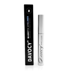 Davocy Magnetic Eyeliner for Magnetic Eyelashes, Strong Hold, Latex-Free, Waterproof Magnetic Eyeliner for Sensitive Eyes, No Glue Needed, Surper Large Capacity, 6ML 0.18OZ