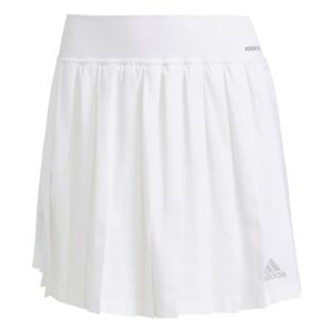 adidas womens club tennis pleated skirt dress, white/grey, x-small us