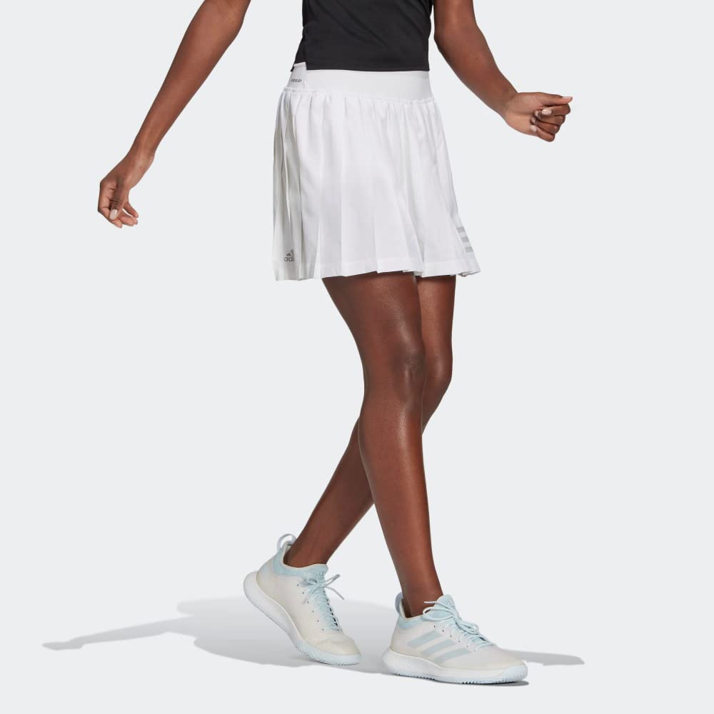 adidas womens Club Tennis Pleated Skirt Dress, White/Grey, X-Small US