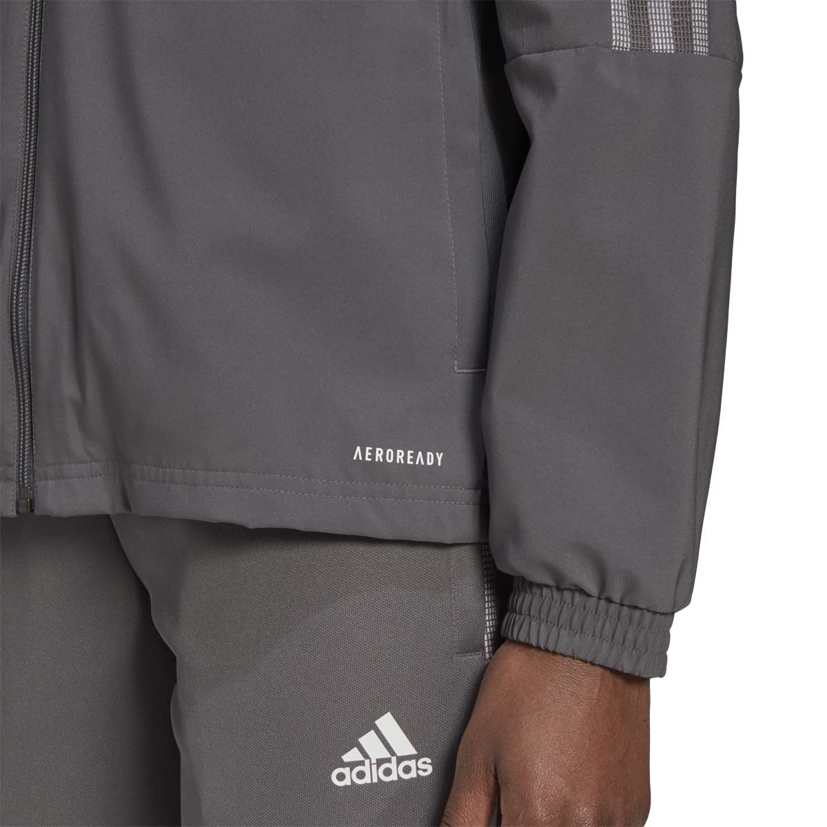 adidas womens Tiro 21 Windbreaker Team Grey Medium