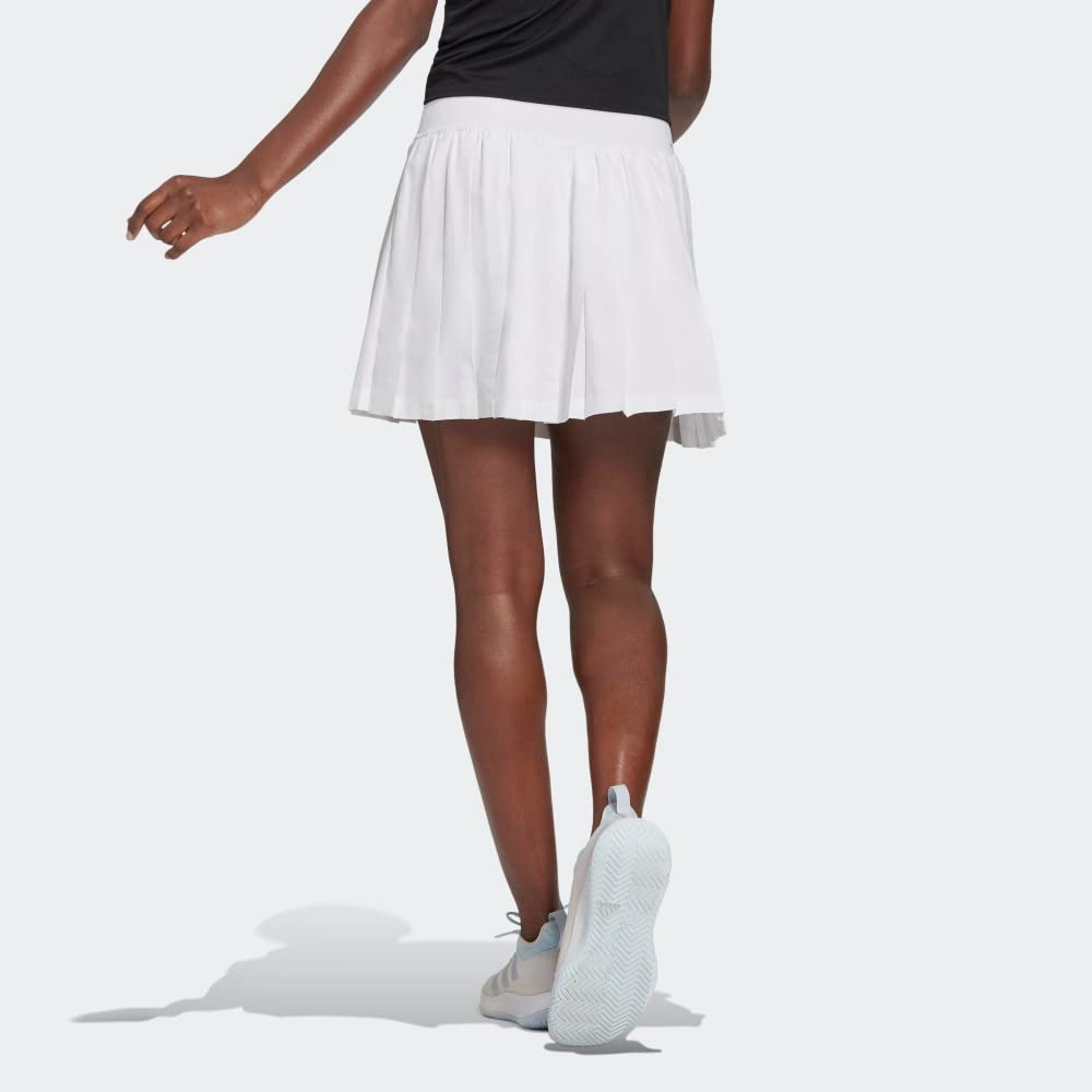 adidas womens Club Tennis Pleated Skirt Dress, White/Grey, X-Small US