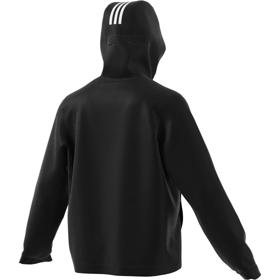 adidas Outdoor,Mens,Basic 3-Stripes RAIN.RDY Jacket,Black,Large