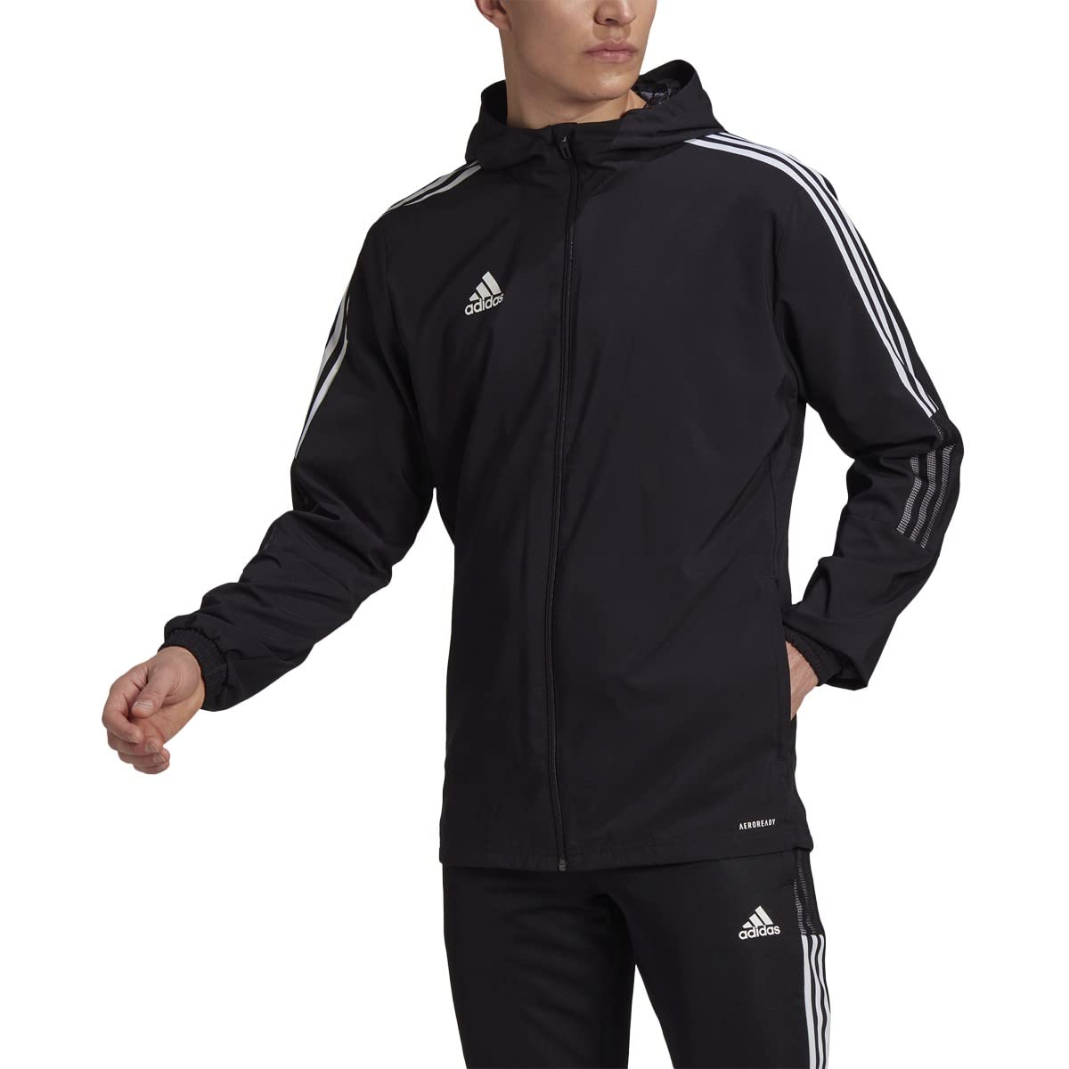 adidas mens Tiro 21 Windbreaker Black Large