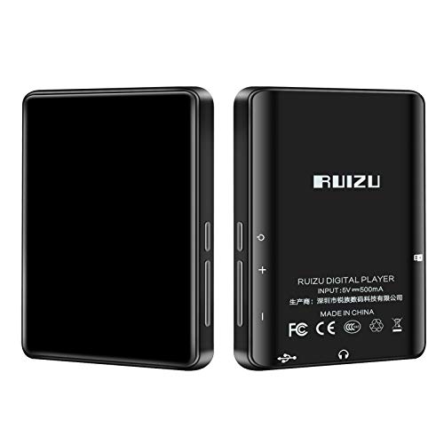 Ruizu m7 Metal MP4 Player Bluetooth 5.0 Built-in Speaker 2.8 inch Large Touch Screen mp3 e-Book Pedometer Recording Radio Video (8GB, Red)