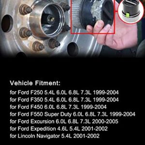 600-203 4WD Auto Locking Hub Left & Right Fits for F250 F350 F450 F550 1999-2004, Excursion 2000-2005, Expedition Lincoln Navigator 2001-2002 Replace# 1C3Z3B396CB (Pair of 2 PCS)