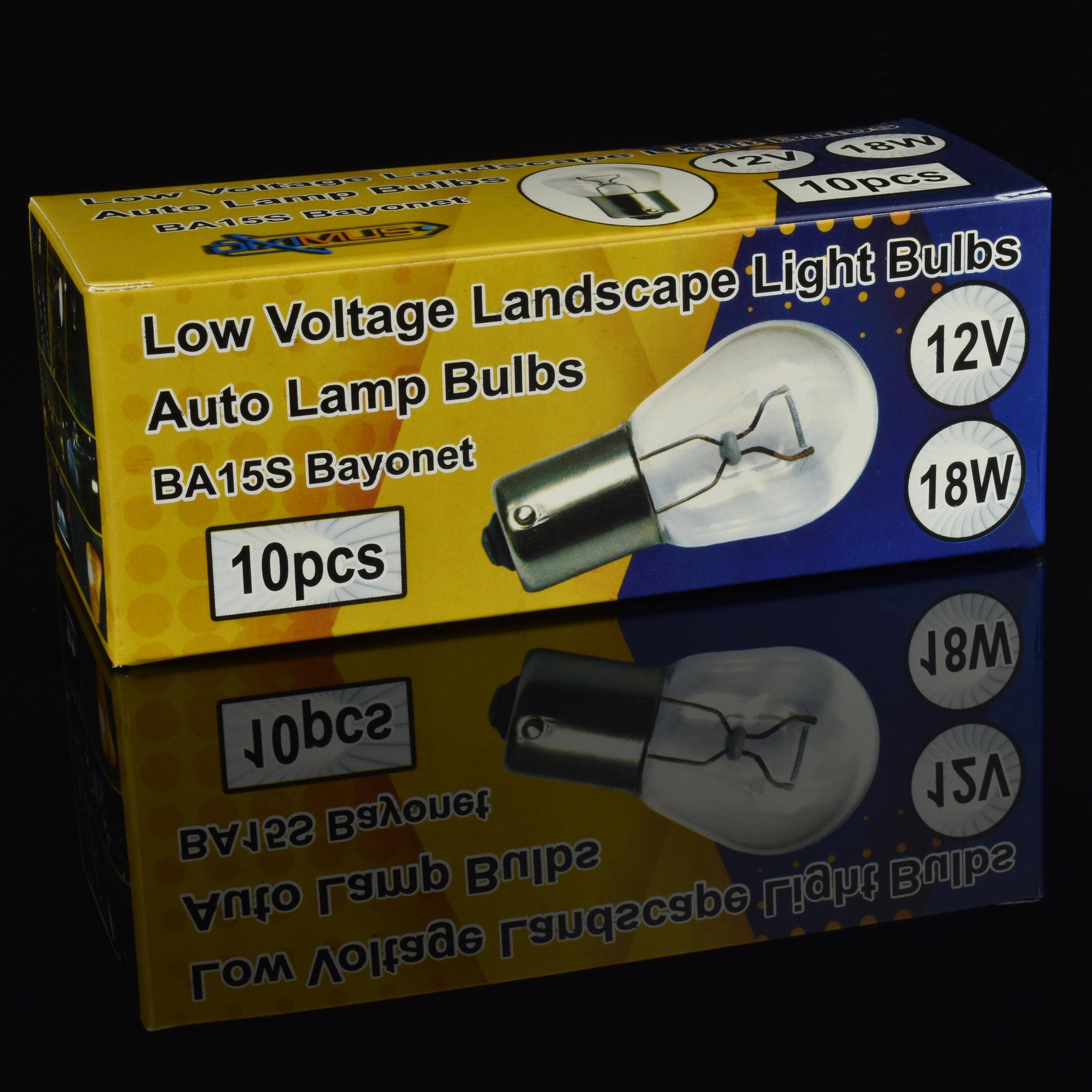 Diximus Pack of 10 Bulbs 1141 S8 Low Voltage Landscape Light Bulbs 12V 18W BA15s Bayonet 18W Lamp