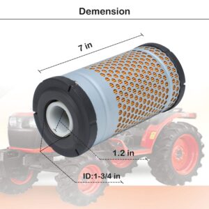 6C060-99410 Air Filter for compatible with Kubota 6C060-99410-A, K7311-82390-C, 6A100-82630-C Replace Model B1410, B1610, B2710 with 32721-58242 Inner Filter