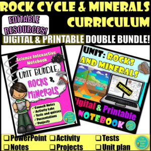 rocks and minerals interactive notebook | earth science curriculum