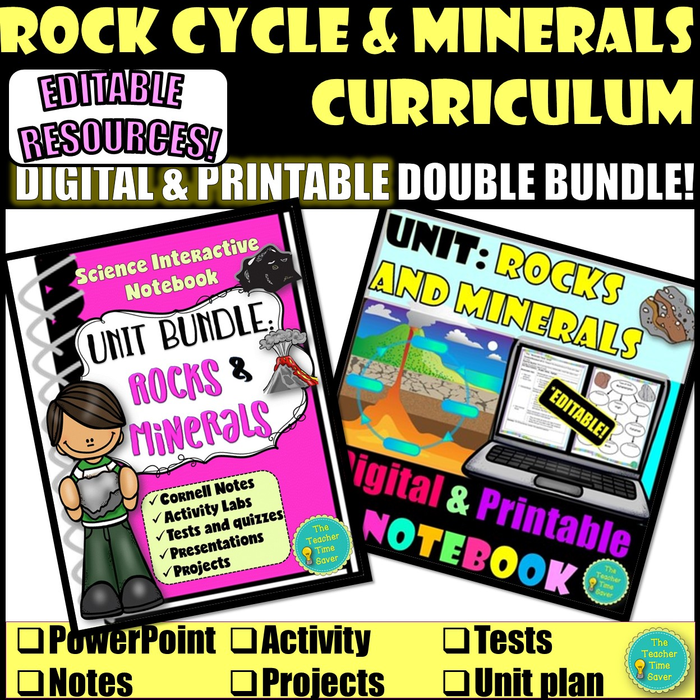 Rocks and Minerals Interactive Notebook | Earth Science Curriculum