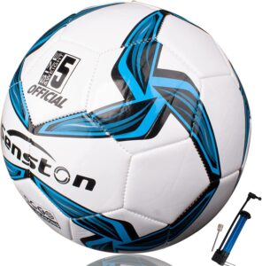 senston soccer ball for kids and adult training ball size 5 official match football balls with pump
