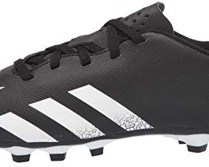 adidas Firm Ground Predator Freak .4 Soccer Shoe (boys) Black/White/Black 6 Big Kid