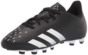 adidas firm ground predator freak .4 soccer shoe (boys) black/white/black 6 big kid