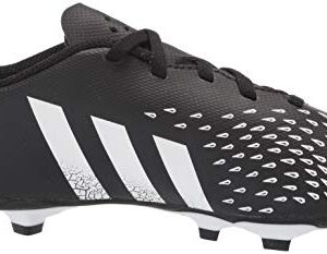 adidas Firm Ground Predator Freak .4 Soccer Shoe (boys) Black/White/Black 6 Big Kid