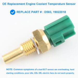 Coolant Temperature Sensor, ECT Temp Sensor D583 19022018 Compatible with Toyota Lexus Mazda - 4Runner Avalon Camry Corolla Highlander Matrix Prius RAV4 Sienna Solara Tacoma Tundra ES300 RX300, More