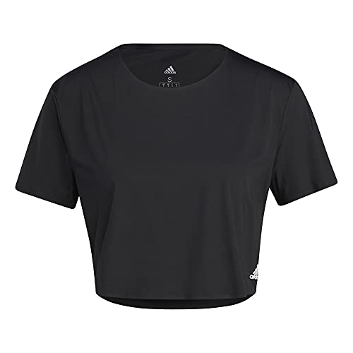 adidas womens Elevated Training Tee Black Small