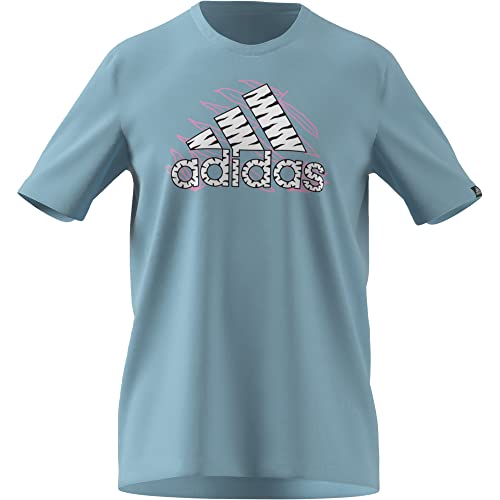 adidas mens JNGL Long Tee Hazy Sky Small