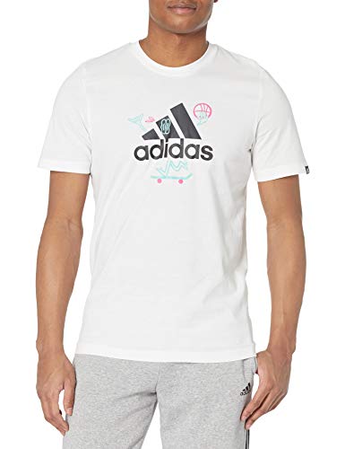 adidas mens CRTN Logo Tee White X-Large