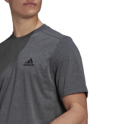 adidas mens FR Tee Dark Grey Heather/Black Medium