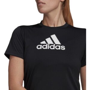 adidas womens Primeblue Tee Black/White Medium