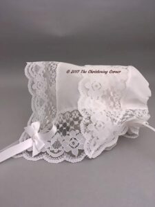 glorious lace keepsake irish handkerchief bonnet