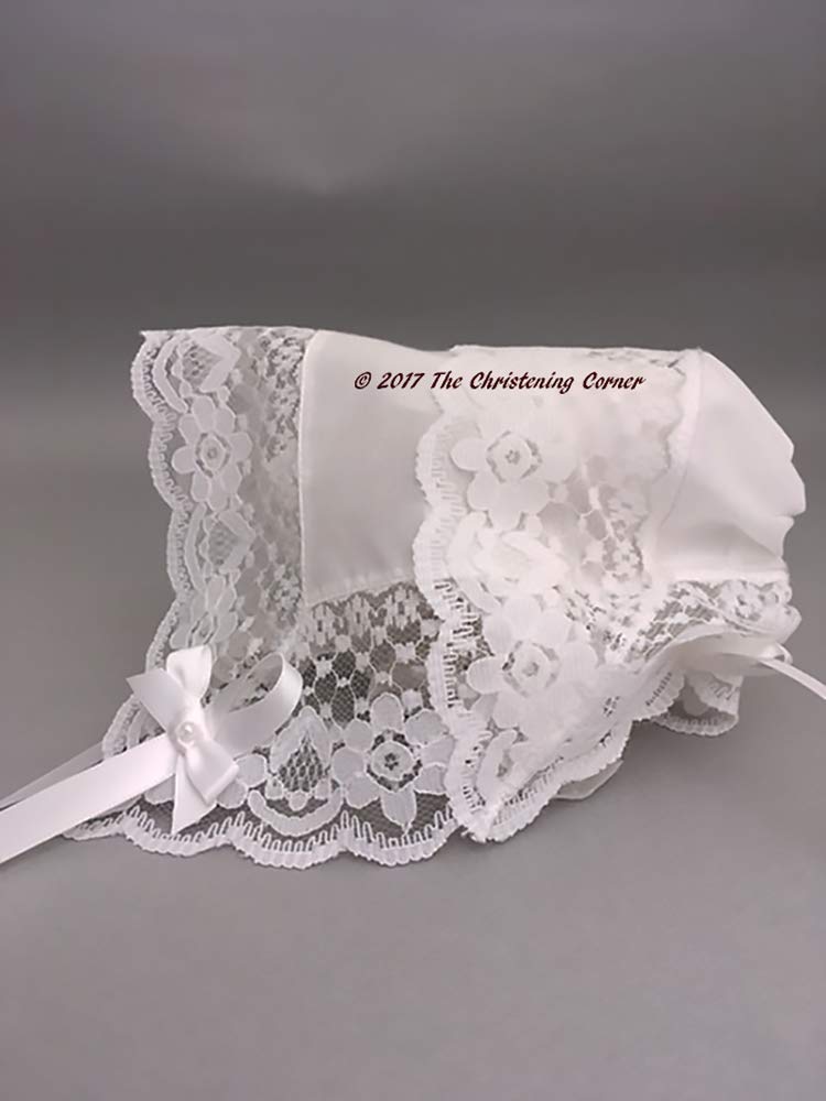 Glorious Lace Keepsake Irish Handkerchief Bonnet