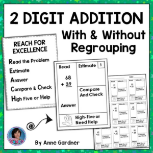 2 digit addition with and without regrouping
