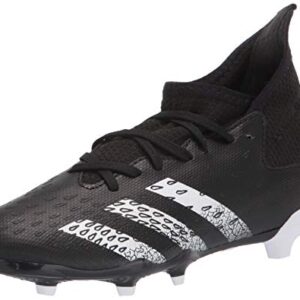 adidas Firm Ground Predator Freak .3 Soccer Shoe (boys) Black/White/Black 6 Big Kid