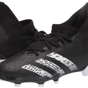 adidas Firm Ground Predator Freak .3 Soccer Shoe (boys) Black/White/Black 6 Big Kid