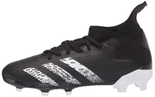 adidas Firm Ground Predator Freak .3 Soccer Shoe (boys) Black/White/Black 6 Big Kid