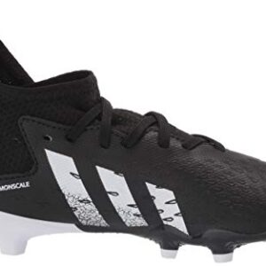 adidas Firm Ground Predator Freak .3 Soccer Shoe (boys) Black/White/Black 6 Big Kid